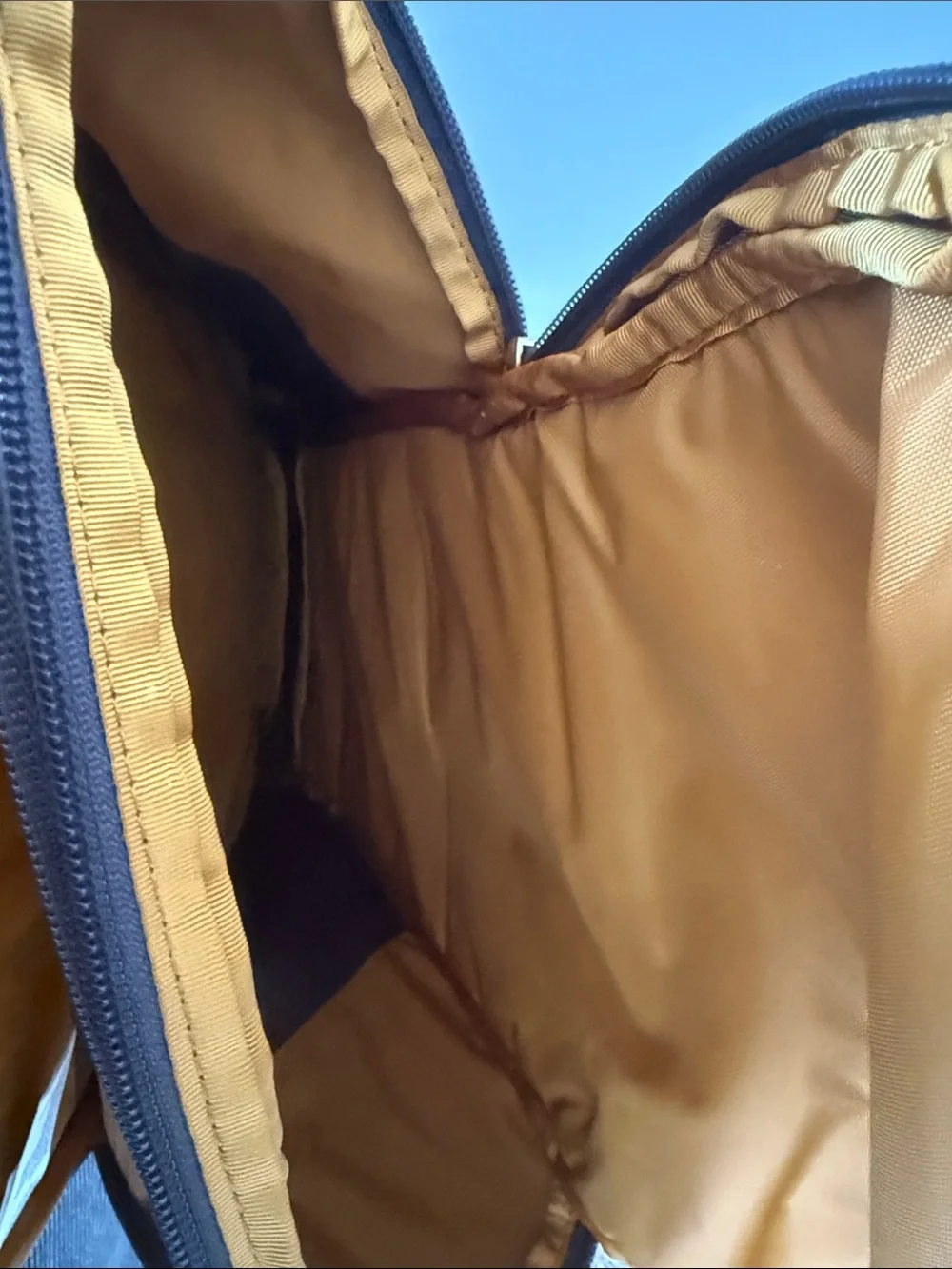 The North Face Black Backpack with Gold Logo Accent Kaban